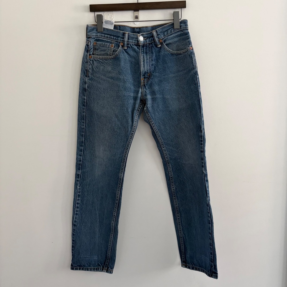 Levi's 505 Regular Fit Straight Leg Blue Denim Jeans 30x32